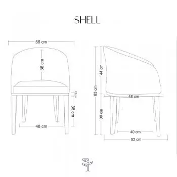 Poltrona Shell Preta
