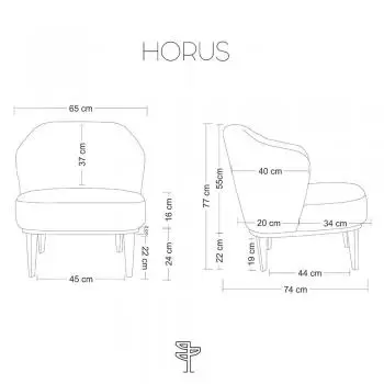 Poltrona Horus - Cinza